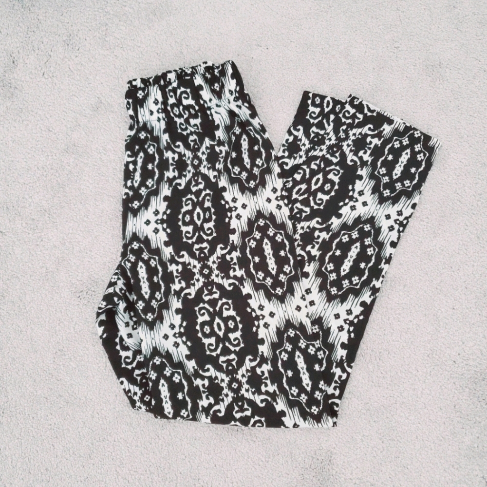 High-rise Printed Tapered Trousers